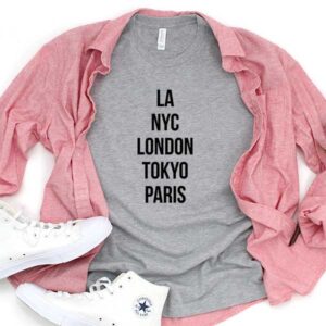 La Nyc London Tokyo Paris T-Shirt Men Women Tee by Levinan.com Australia.